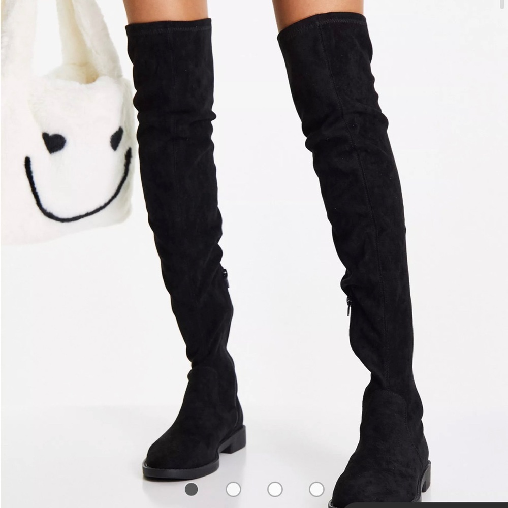 Steve Madden barely worn black over the knee boots
